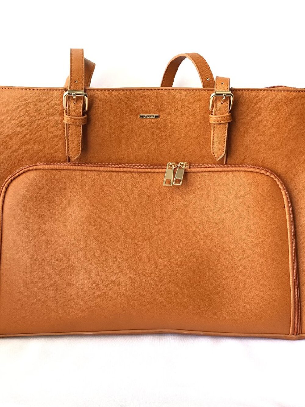 Luxury Business Laptop Tote Bag | Professional Office Briefcase | Tan Work Bag